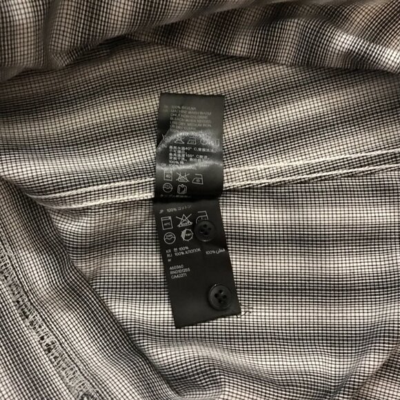 H&M Black/Grey/White Cotton Dress Shirt – Size M - Picture 4 of 5